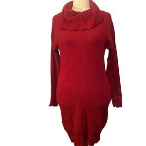 Baccarri Women's Knit Sweater Dress, Cowl Neck, Burgundy, Size M, NWOT